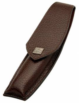 Feines Leder Etui für Rasiermesser, braun - Bild vergrößern