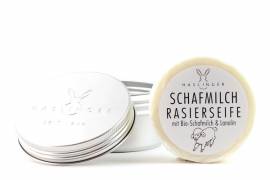 Rasierseife Schafmilch&Lanolin von Haslinger in der Dose - Bild vergr��ern 