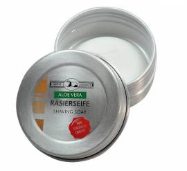 Golddachs-Rasierseife Aloe vera in Aluminium-Reisedose - Bild vergr��ern 